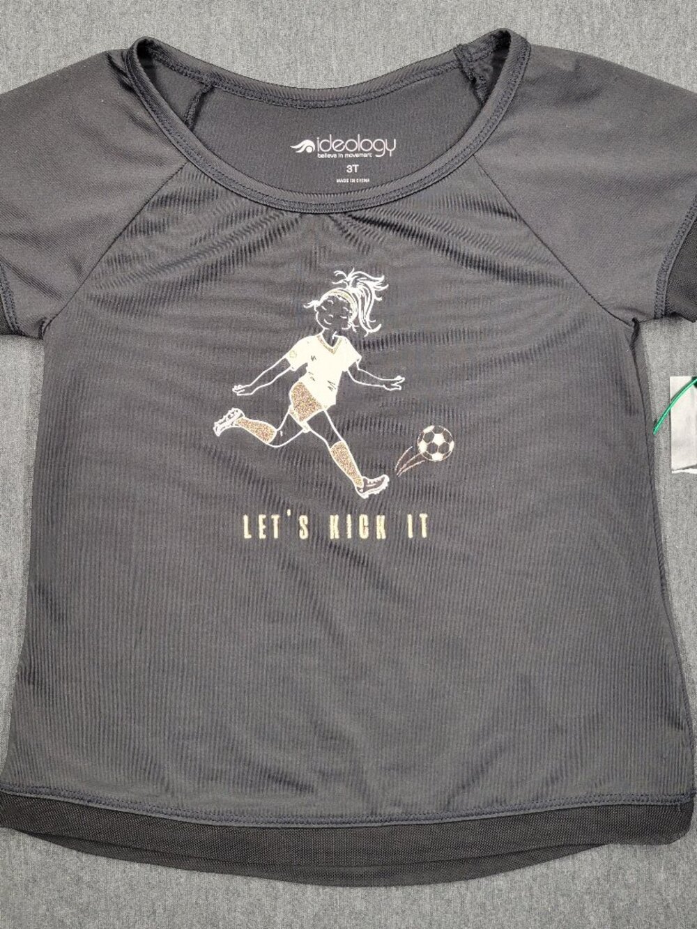 Toddler girls shirt, Ideology, size 3t, black, new